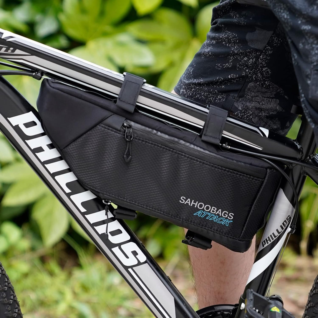 Tofern Rahmentasche für Fahrrad Bike Tasche Oberrohrtasche Lang Werkzeugtasche Wasserdicht Erweiterb