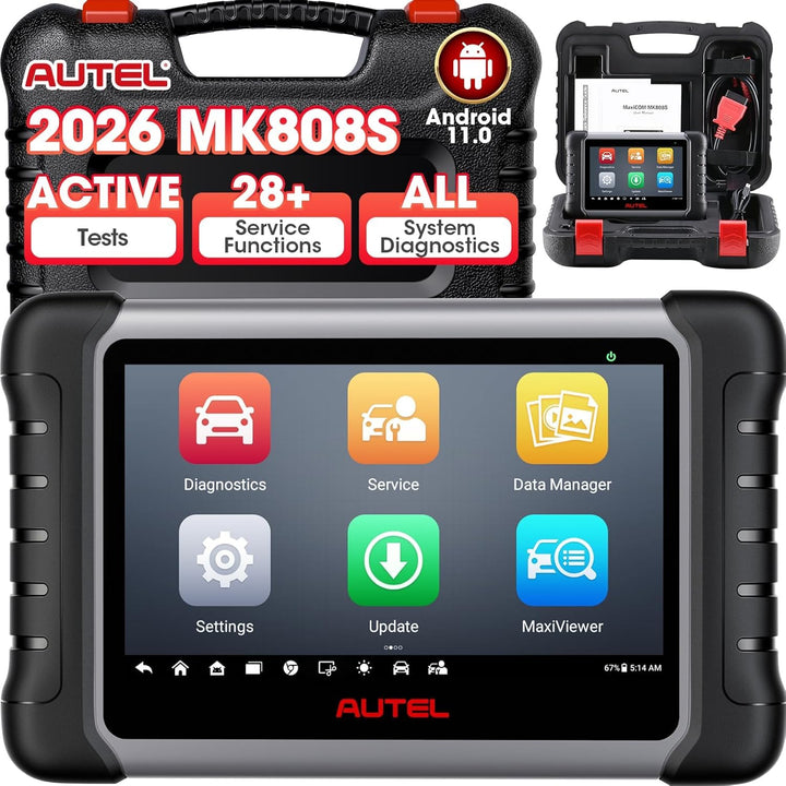 Autel MaxiCOM MK808S 2023 OBD2 Diagnosegerät mit Allen System &amp; Servicefunktionen inkl. Ölrückstellu