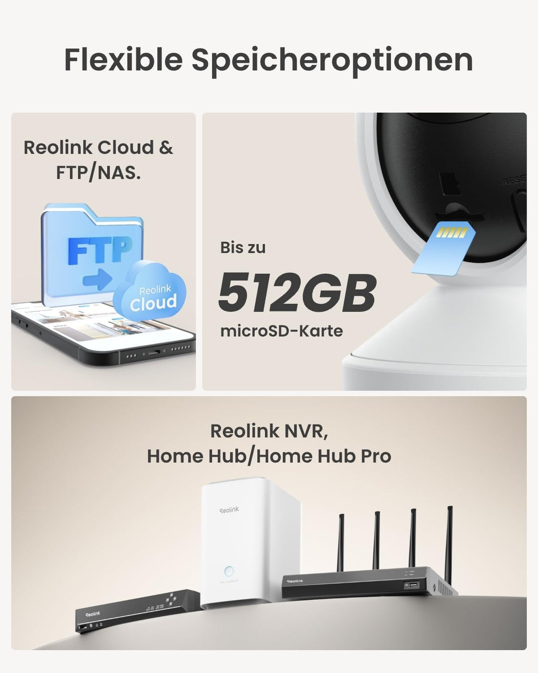 Reolink 2K 4MP WLAN Überwachungskamera Innen, 360°-Ansicht Baby Monitor mit Personen-/Tier-/Weinen-E