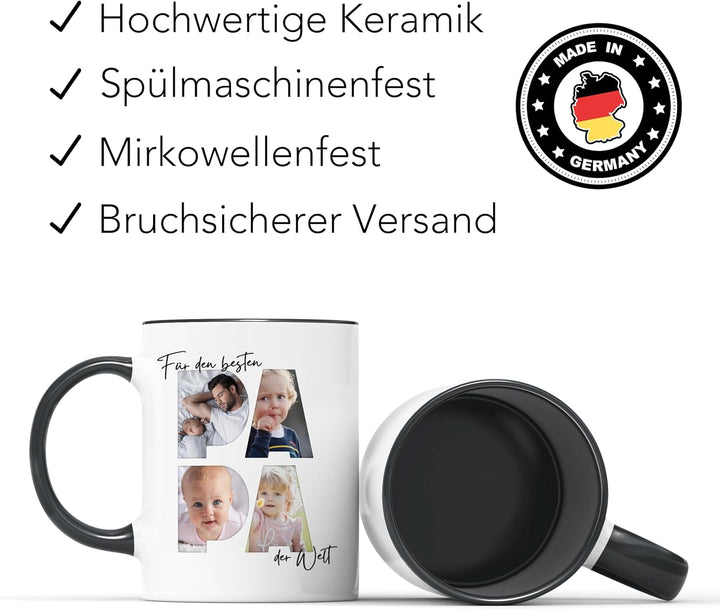 Papa Fototasse mit eigenem Bild Beste Papa Tasse personalisiertes Vatertagsgeschenk Vatertag Becher