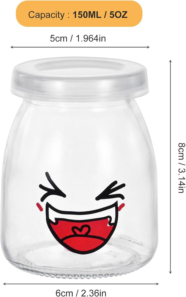 MumdoYAL Joghurtgläser mit deckel - Glasbehälter für Pudding und Joghurt, 12-teilig (150ml*12)