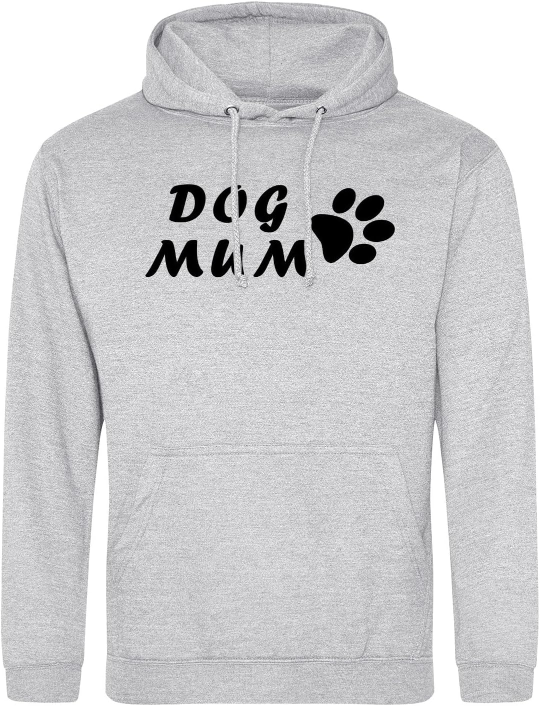 huuraa Unisex Hoodie Dog Mum Tapse Pullover Vegan Grösse S Heather Grey mit Motiv für alle Hundemens