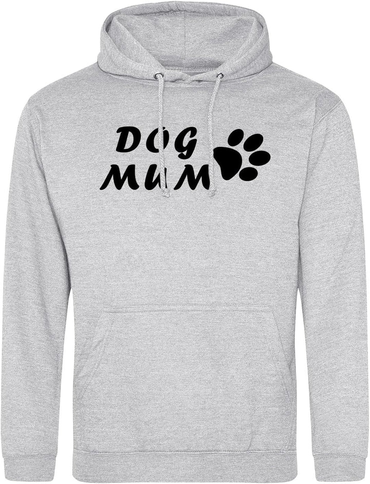 huuraa Unisex Hoodie Dog Mum Tapse Pullover Vegan Grösse S Heather Grey mit Motiv für alle Hundemens