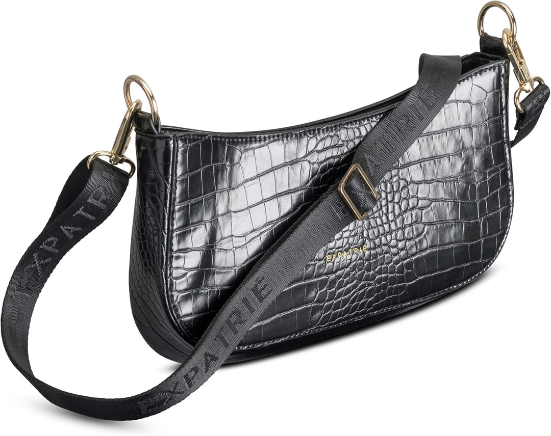 Expatrié Umhängetasche Damen Klein - Féline - Kleine Tasche - Elegante Schultertasche aus veganem Ku