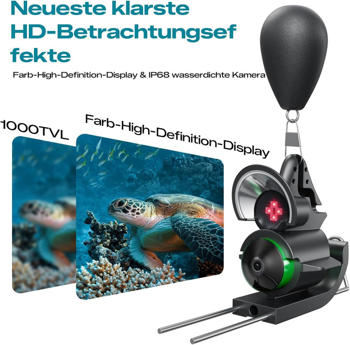 FourQ Underwater Fishing Camera,Fishing Camera Ice vexilar Fish find 4.3inch Hd 1080p LCD Display Un