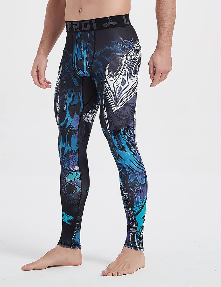 LAFROI Herren Schnelltrocknende Kompressions-Leggings-YSK08 S Commander, S Commander