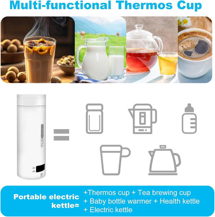 Mini Wasserkocher,500ML Reise Wasserkocher,Reisewasserkocher Klein, Tragbarer Elektrischer Wasserkoc