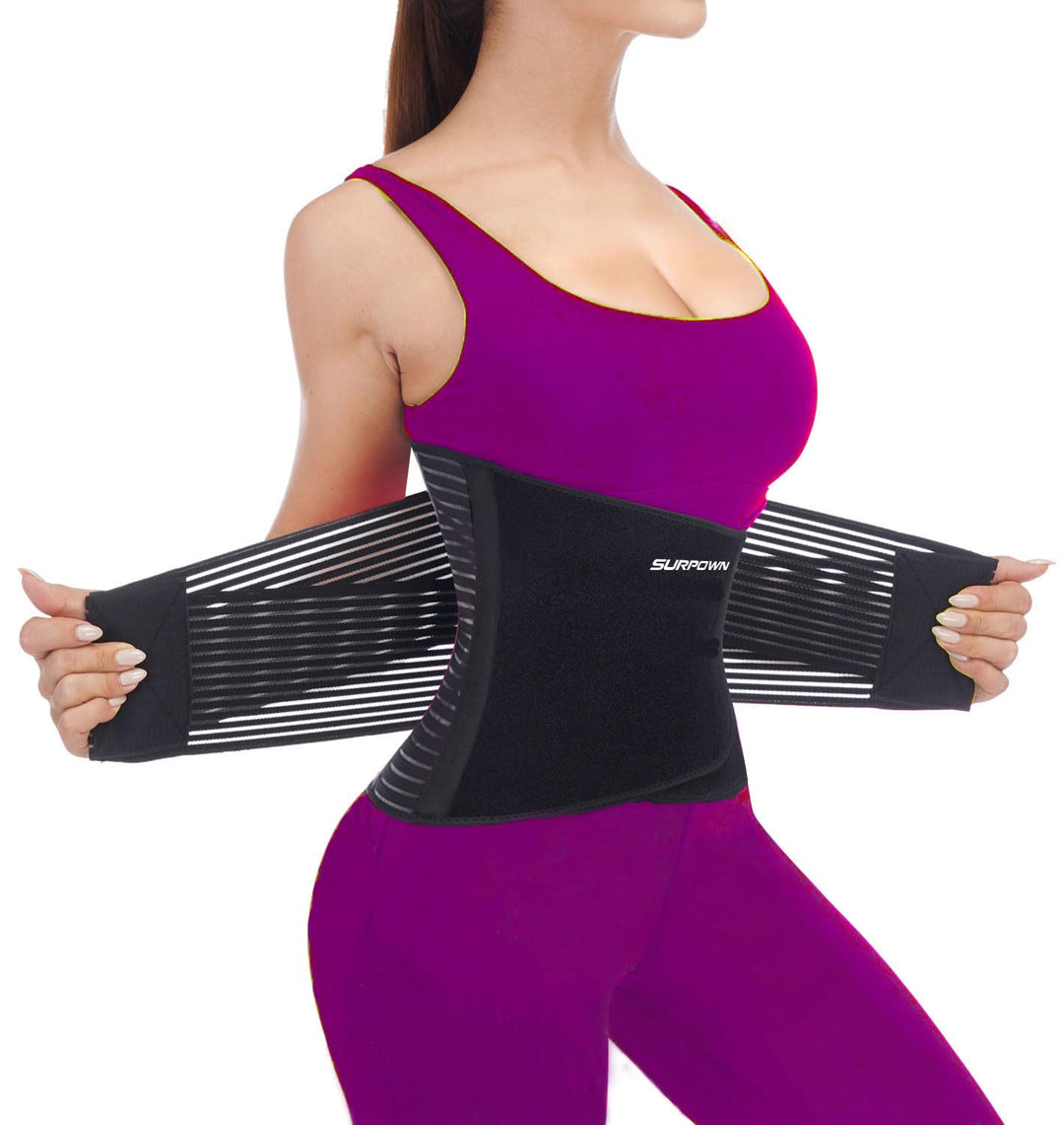 Waist Trainer Damen Herren zum abnehmen, Bauchweggurtel Schwitzgurtel, Bauch Sport Gürtel, Rückenstü