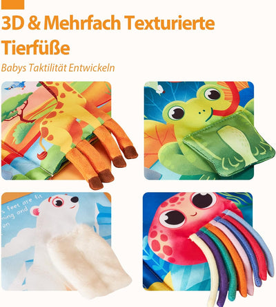 Baby Spielzeug 0-6 Monate 2 PCS Bücher Montessori Sensorik Crinkle Spielzeug 0 6 12 Monate Kleinkind