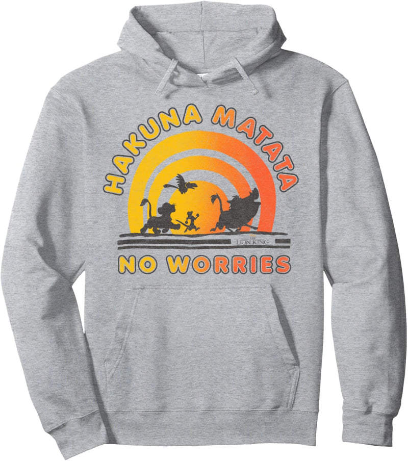 Disney The Lion King Hakuna Matata No Worries Sunset Logo Pullover Hoodie