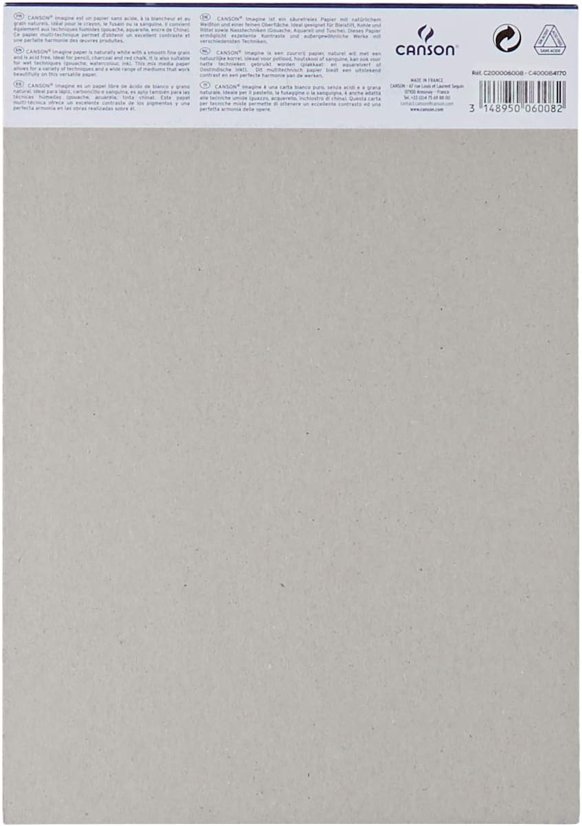 Canson 200006007 Imagine Mix-Media Papier, A3, rein weiss &amp; 200006008 Imagine Mix-Media Papier, A4,