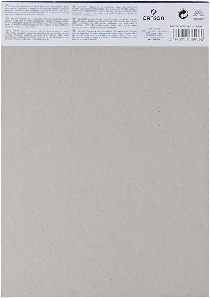 Canson 200006007 Imagine Mix-Media Papier, A3, rein weiss &amp; 200006008 Imagine Mix-Media Papier, A4,