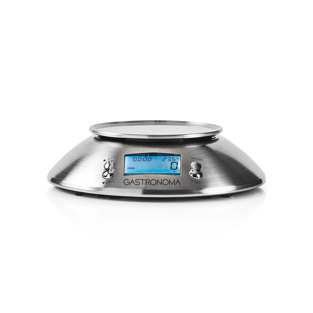 Gastronoma Küchenwaage - Küchenwaage Digital - Waage Küche - Integrierter Timer - Temperatursensor -