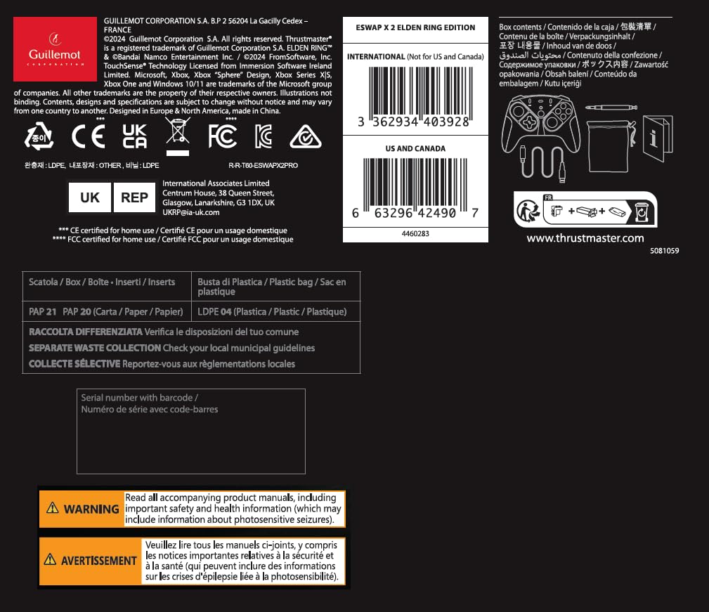 Thrustmaster ESWAP X2 ELDEN RING – Offizielles Modulares Gamepad ELDEN RING Shadow of the Erdtree fü