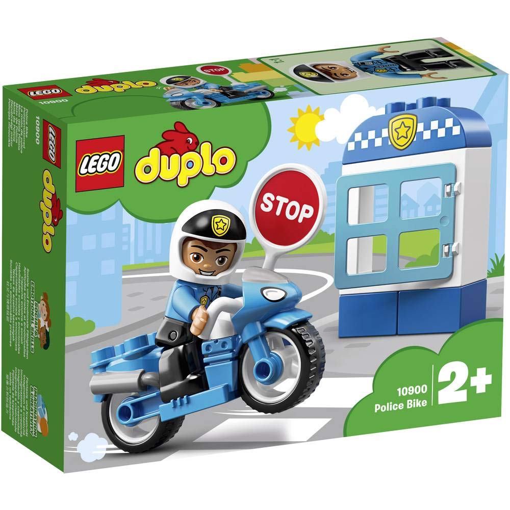 LEGO 10900 DUPLO Polizeimotorrad, Polizei Spielzeug ab 2 Jahre mit Motorrad und Polizistenfigur, Bau