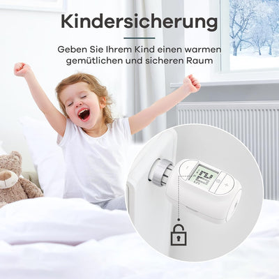 Linkind Smart Heizungsthermostat Starter Kit, WiFi Heizkörperthermostat mit Hub, App programmierbar