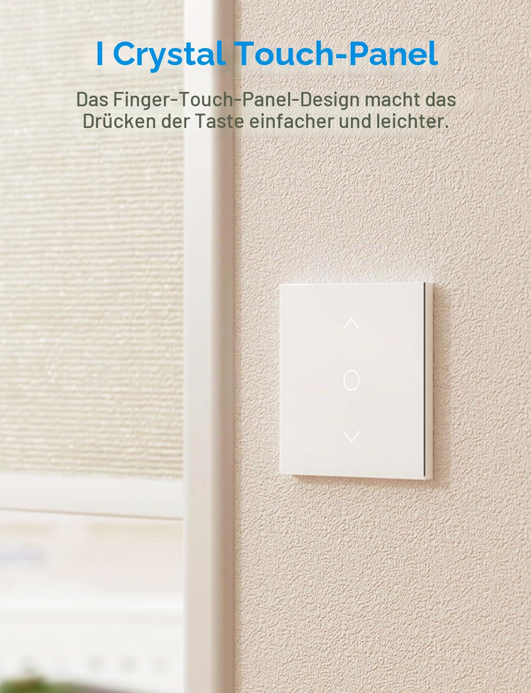 Meross Alexa Rolladen Zeitschaltuhr, meross WLAN Rolladenschalter, Smart LED Jalousien Schalter benö