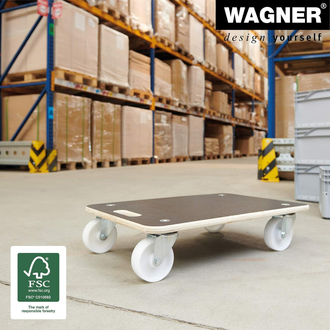 Wagner Transporthilfe MM 1614 I 59 x 39 x 13,5 cm - 400 kg Tragkraft - für schwer beladene Kisten, G
