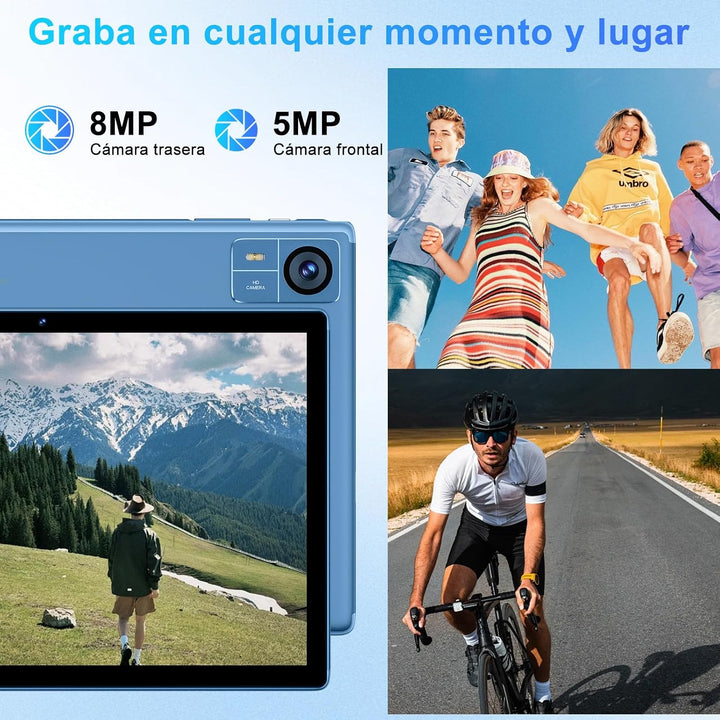GOODTEL Newest Tablet Android 14 10 Pollici, 22 GB RAM + 128 GB ROM (2 TB TF), 8000 mAh, Octa-Core,