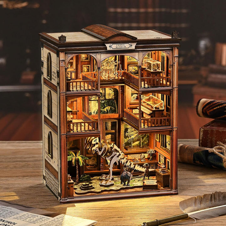 Book Nook Kit, DIY Miniatur Haus Puppenhaus Bausatz Bücherregal Deko für Jugendliche und Erwachsene（