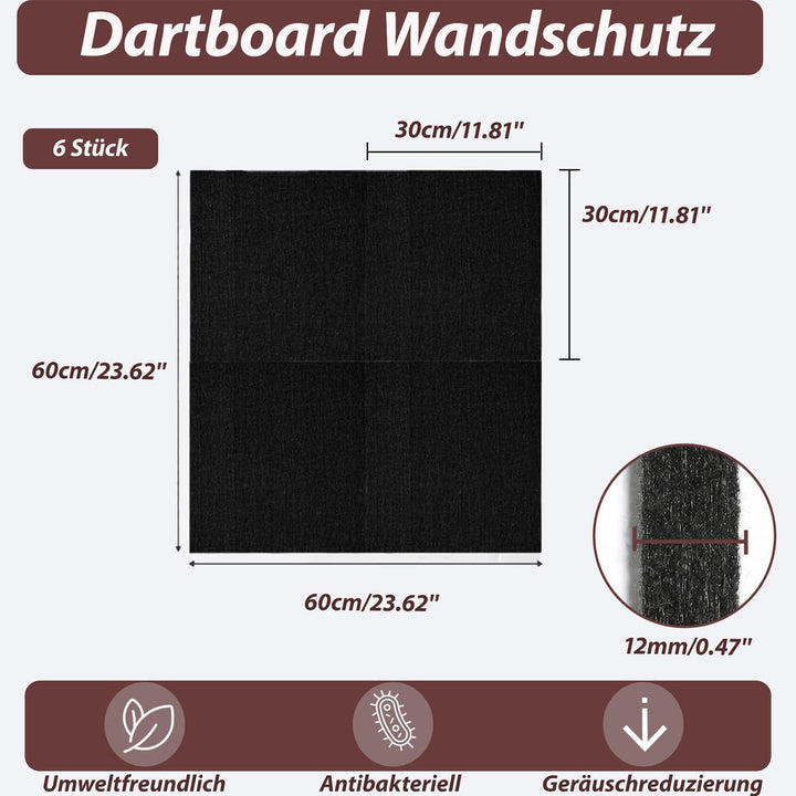Dart Wandschutz Selbstklebend,Gespleisst Wandschutz Dartscheibe, Filz Dart Schutz Wand Schallschutz,