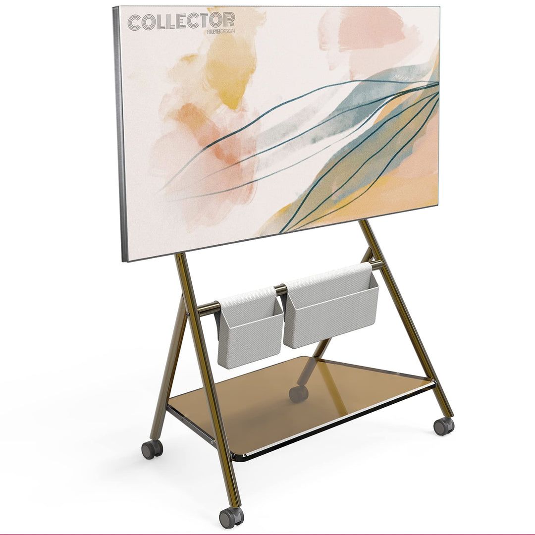 FITUEYES Design TV Ständer Höhenverstellbar &amp; Rollbar, TV Standfuss für 55-78 Zoll Fernseher bis 45k