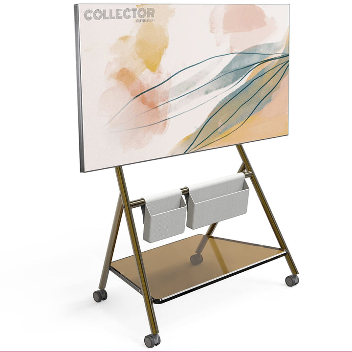 FITUEYES Design TV Ständer Höhenverstellbar &amp; Rollbar, TV Standfuss für 55-78 Zoll Fernseher bis 45k