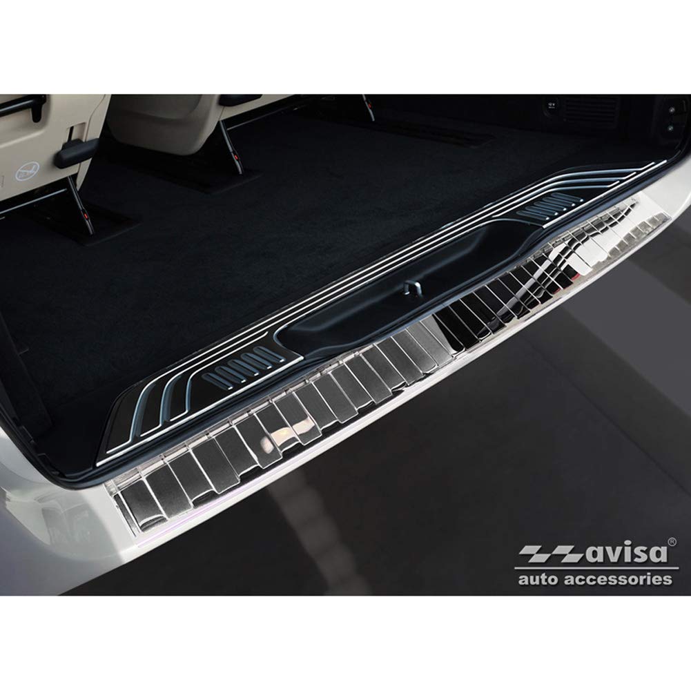 Avisa Chrom Edelstahl Heckstossstangenschutz kompatibel mit Mercedes Vito/V-Klasse 2014-2019 & Facel