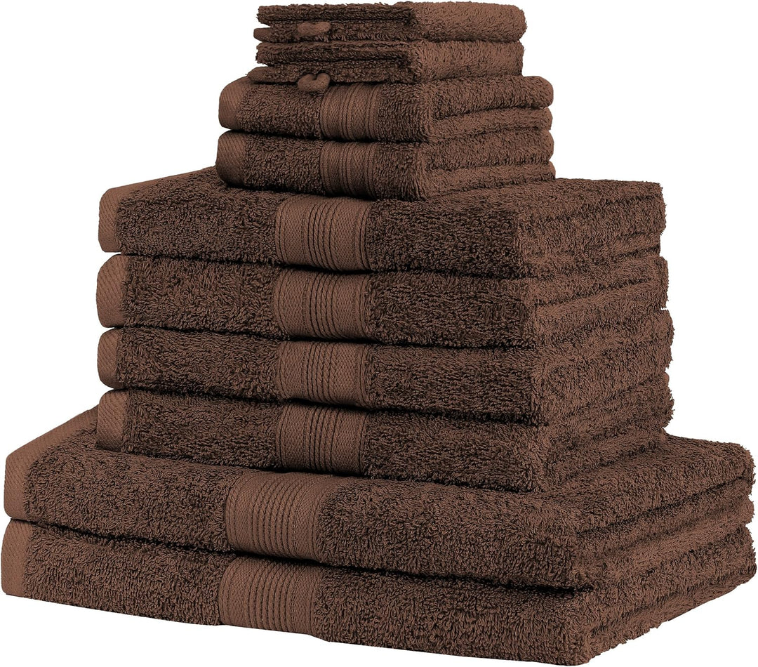 NatureMark 10 TLG. Frottier Handtuch-Set Verschiedene Grössen 4X Handtücher, 2X Duschtücher, 2X Gäst