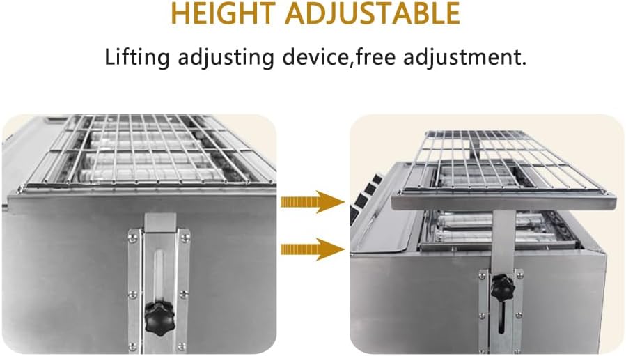 6 burner BBQ grill Outdoor Smokeless LPG Gas grill Stainless Steel Glass Shield Net Size 78cm*25cm A