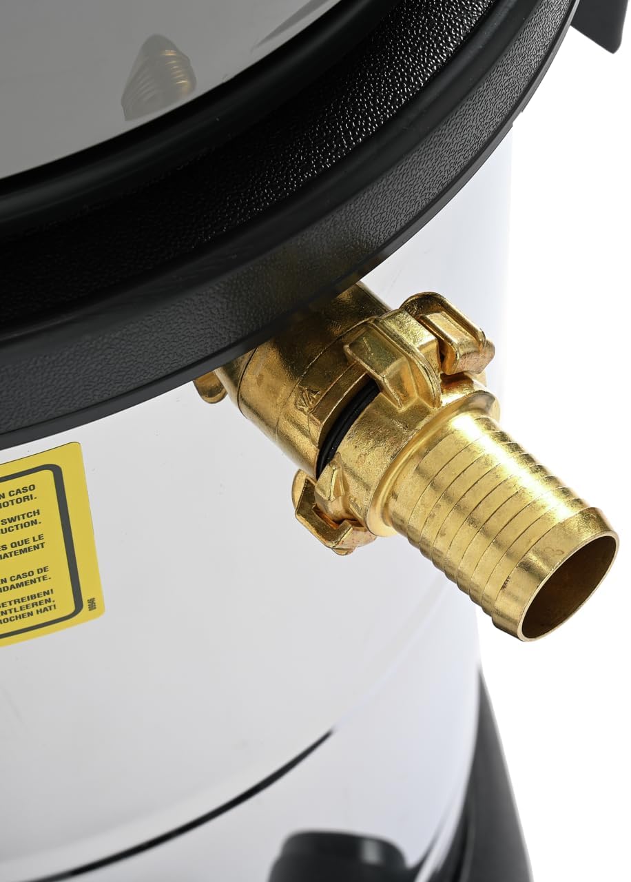 Steinbock Pumpsauger | 1.200 Watt | 41 l Edelstahlbehälter | Nasssauger mit integrierter Tauchpumpe