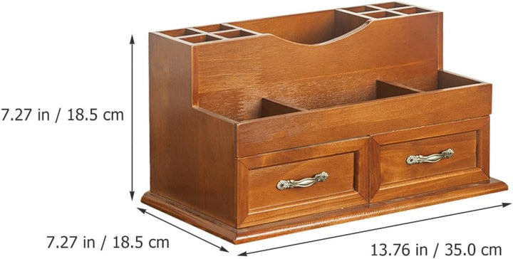 Tofficu Schmuckaufbewahrung Vintage Holz mit 2-fach Schublade Grosse Kapazität Flexible Aufbewahrung