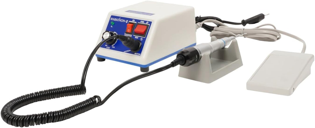 Poliermaschine Mit BüGel Und FussPedal FüR Juwelen Weiss 65W | 2-PolierköPfe GeräUscharm Und Vibrati