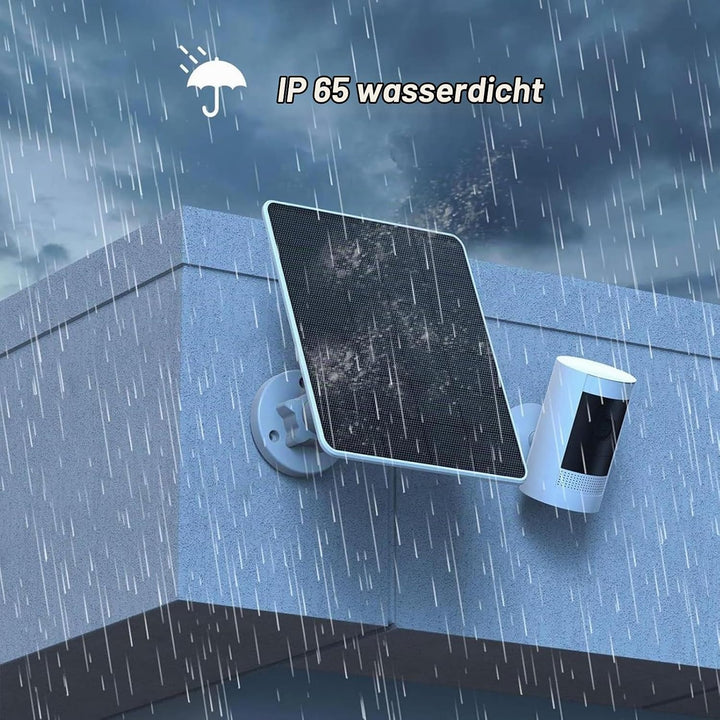 Solarpanel-Ladegerät für Ring Spotlight Cam und Ring Stick Up Cam, IP65 Wasserdichtes Solarpanel mit