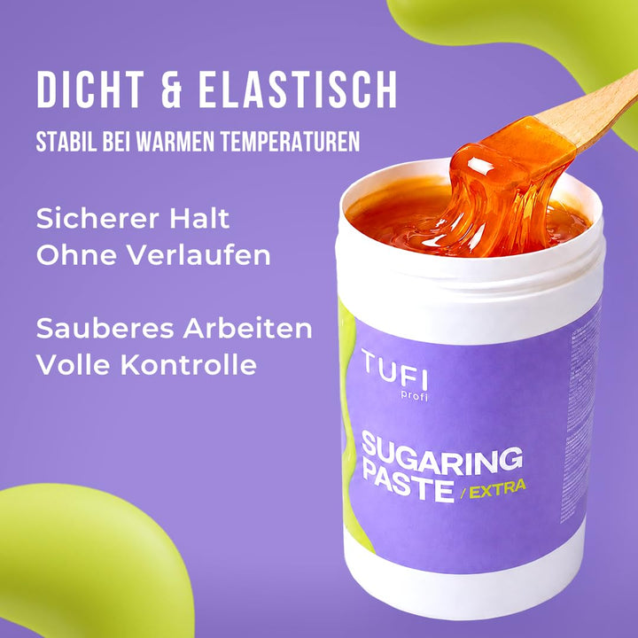 Zuckerpaste Extra Medium 1400g – Sugaring Paste zur Haarentfernung &amp; Enthaarung, für Körper, Beine,