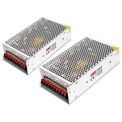 LEDMO 2 Stücke 12V 20A Netzteil Adapter Transformator für LED Streifen Lichter, AC/DC Schaltnetzteil