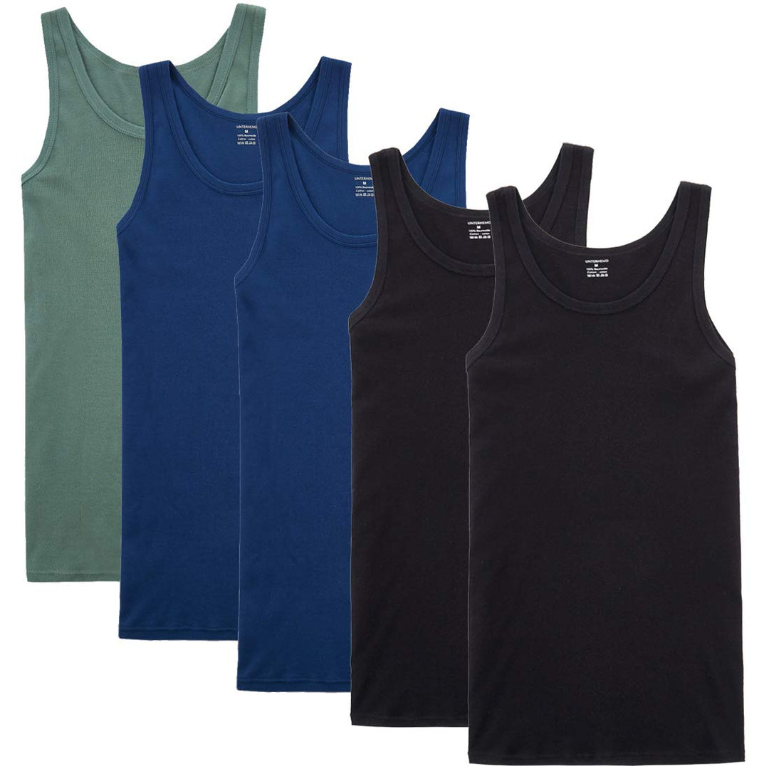 NUOZA 3/5er Pack Unterhemd Herren Tank Top Viele Farben 100% Hochwertige Baumwolle Schrumpft Nicht V