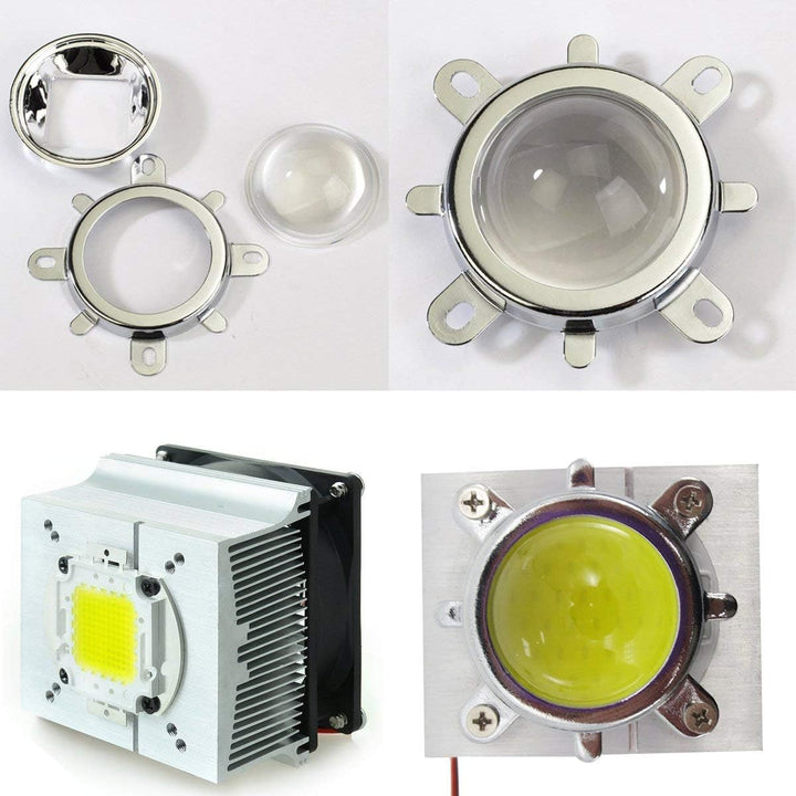 Aluminium Kühlkörper Kühlventilator + 44mm Objektiv 120 Grad für 50W 100W LED Licht und Chip 120 Gra