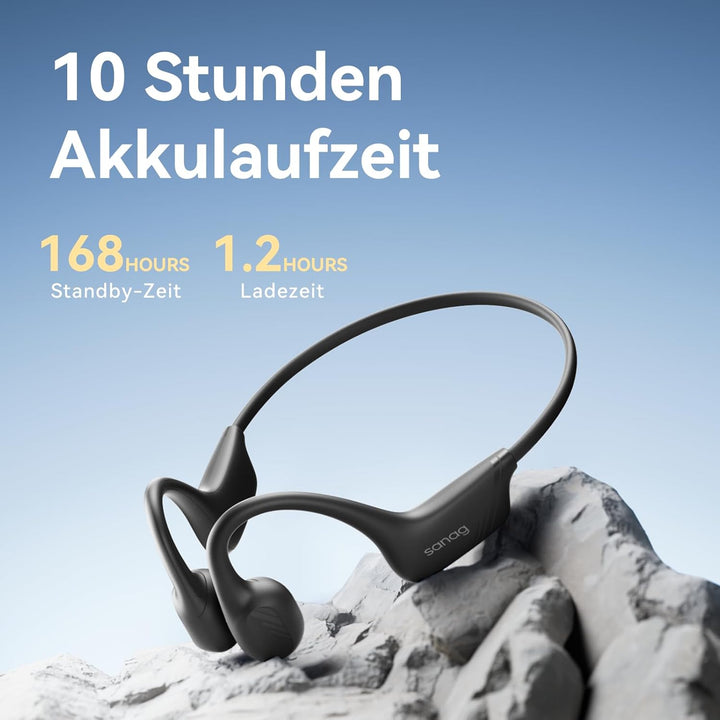 SANAG Knochenschall Kopfhörer, knochenschall kopfhörer Bluetooth, kopfhörer kabellos Bluetooth mit M