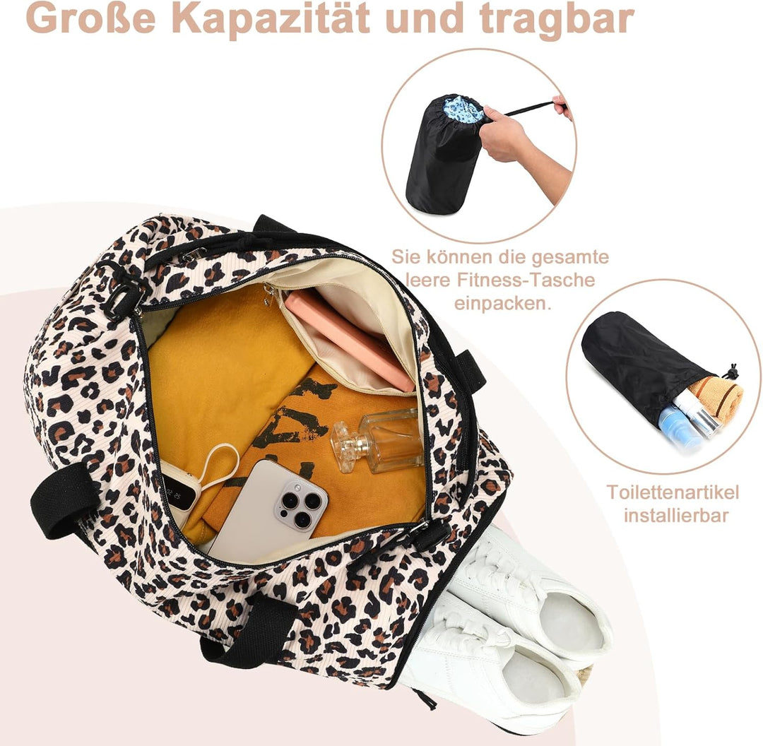 Sporttasche Kinder Schwimmtasche Jungen Damen mit Schuhfach und Nassfach Badetasche Teenager Kleine