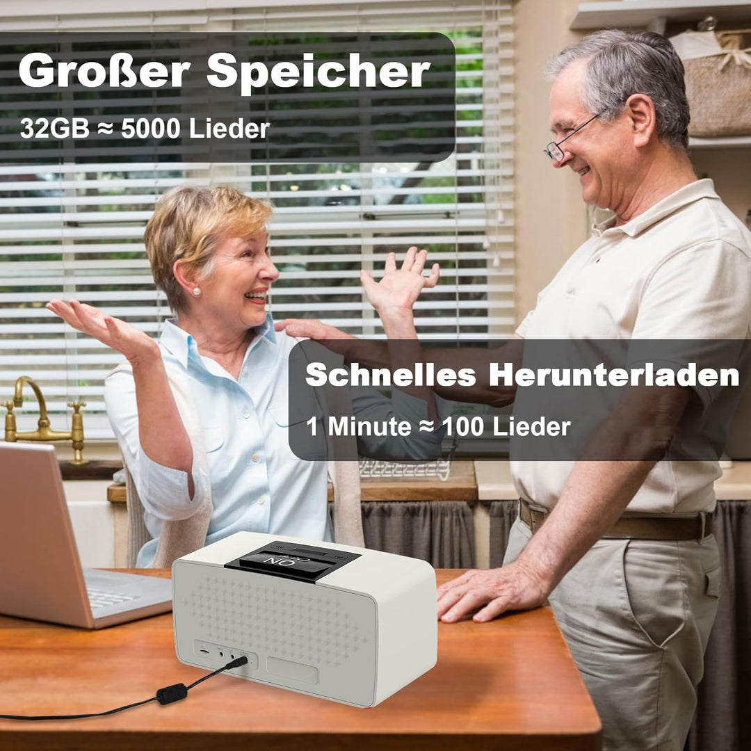 Einfacher Musikplayer für Senioren – Grosse Tasten Musik Player für Demenzkranke, Einfache Bedienung