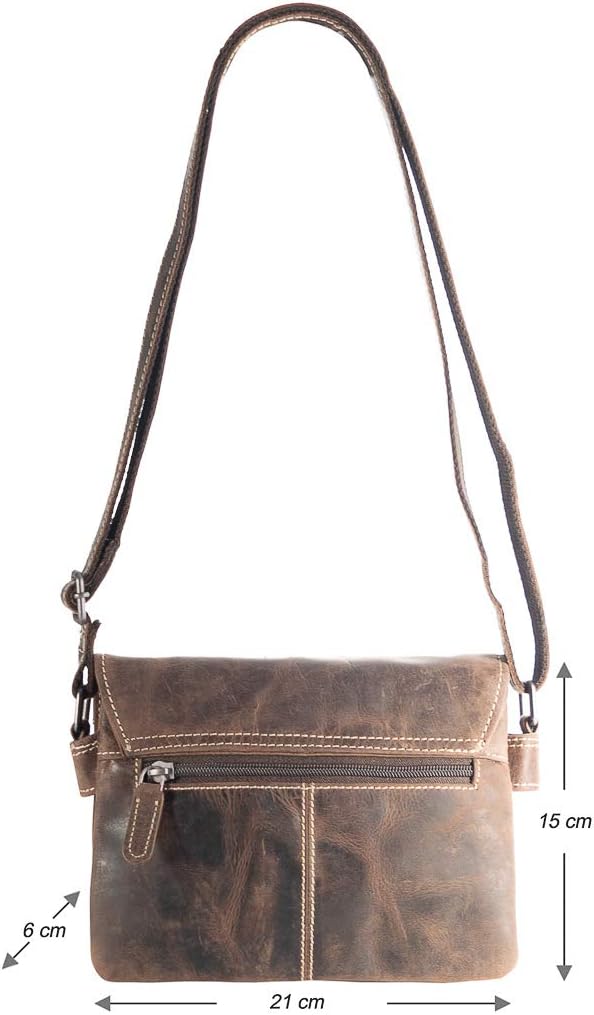 Arrigo Schoudertas Schultertasche Braun (Donkerbruin), Braun (Donkerbruin)