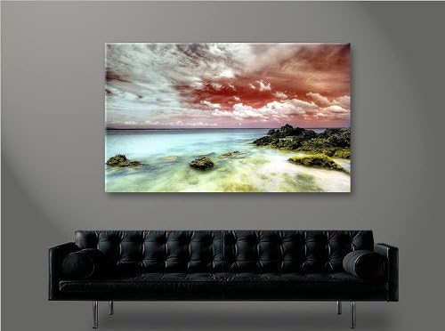 islandburner Bild Bilder auf Leinwand Meer 1p Feng Shui XXL Poster Leinwandbild Wandbild Dekoartikel
