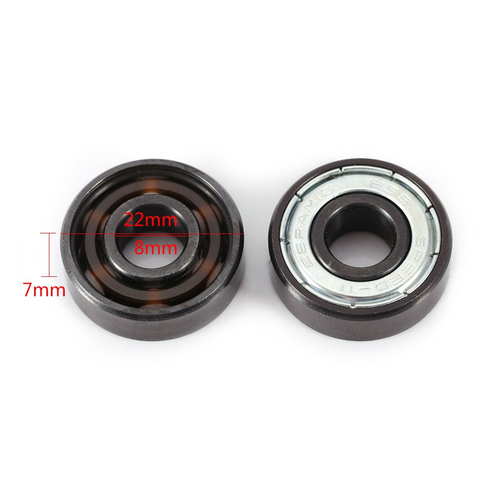 16 teile/satz Keramik Kugellager Inline Rollschuh High Speed 608 Lager einseitig Schild Keramikkug