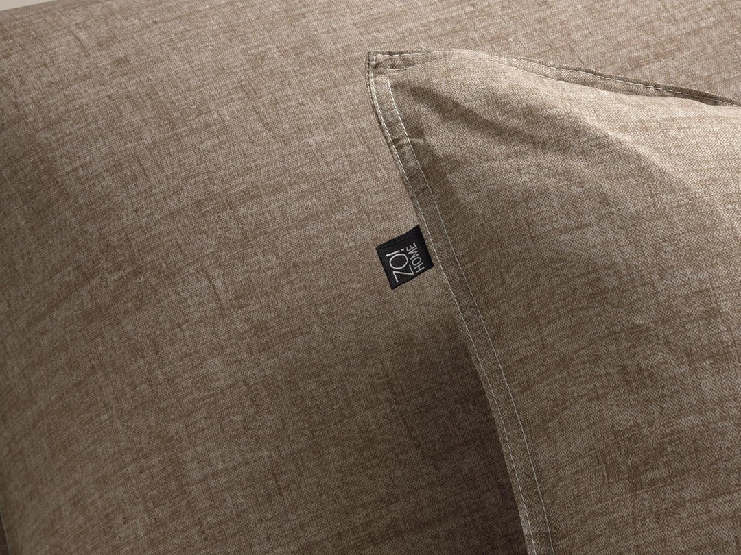 Zohome Lino Bettbezug - 135x200-220 cm – Baumwolle – Hochwertige Bettwäsche mit Uni Motiv – Weich, A