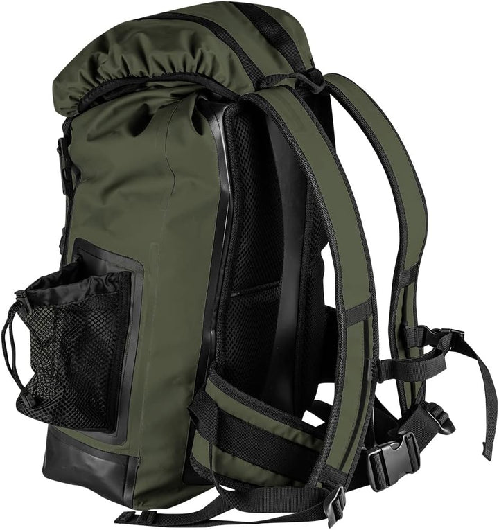 NEO TOOLS Wasserdichter Rucksack 63-131, Fassungsvermögen 30 Liter, 4in1, Farbe Dunkelgrün, Verstell