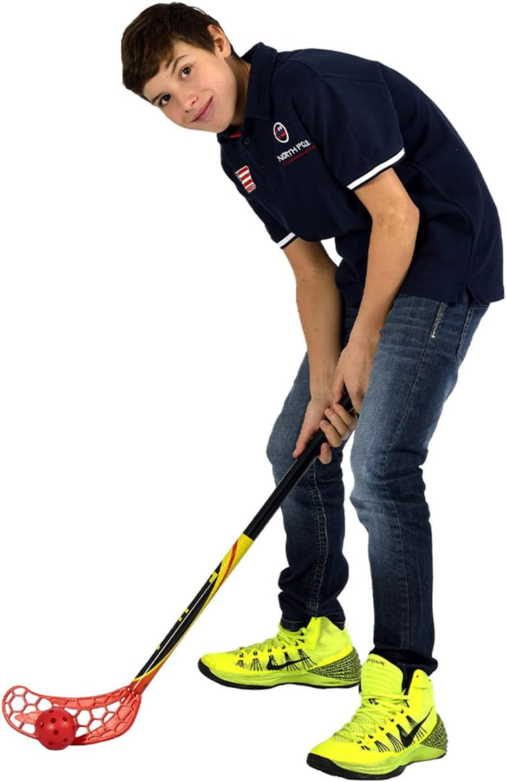 Bandito FunHockey Schlägerset inkl. Bälle, 2er Set und 12er Set, 4 Bälle, Streethockey/Floorball für