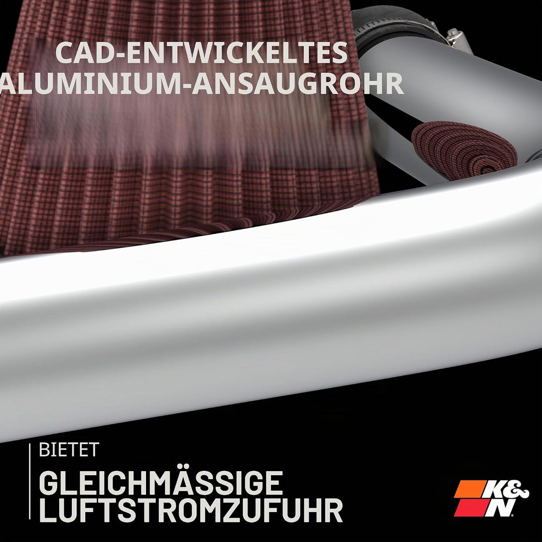 K&N 69-4519 Waschbarer und wiederverwendbarer TP KFZ Hochleistungsluftfiltersystem Rot