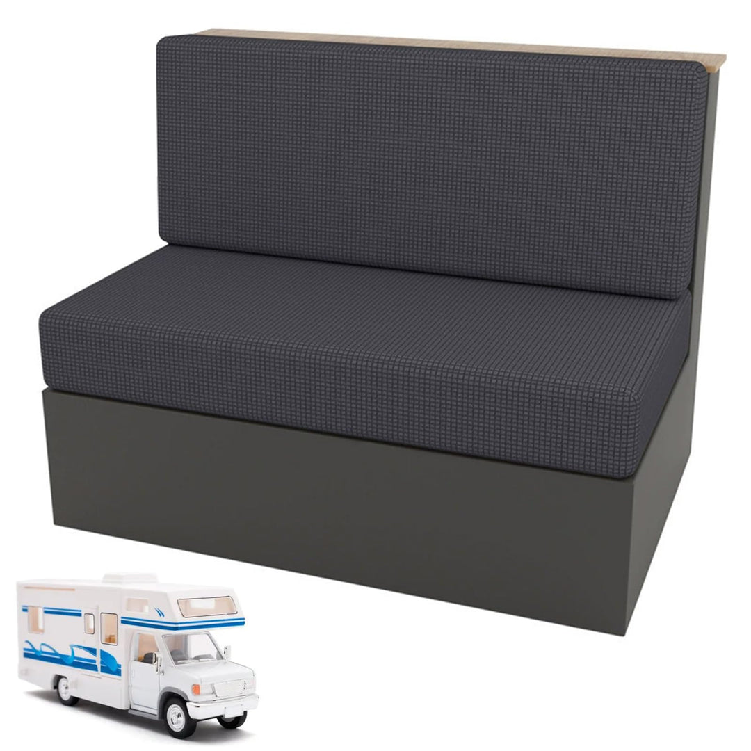 2 Stück Camper Kissenbezüge, 1 Set Spannbezüge Couch, RV-Sitzbezüge, Wohnwagen Polster, Sofa-Sitzkis