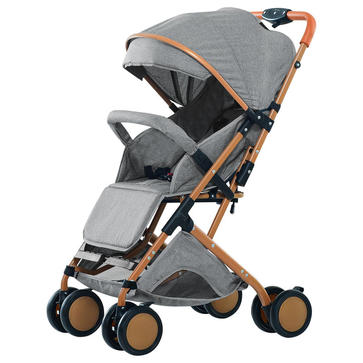 Ultrakompakter Kinderwagen von 0 bis 6 Jahren, Reisewagen mit 5-Punkt-Sicherheitsgurt, kompakt und n
